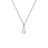 Akoya Diamond and Pearl Pendant Necklace