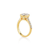 Bezel with Pave Sides Engagement Ring Semi Mount