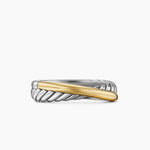 CROSSOVER BAND RING Sterling Silver with 18K Yellow Gold, 5.3mm