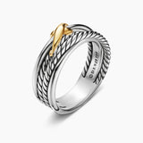 X Crossover Band Ring