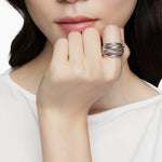 Crossover Ring in Sterling Silver, 14.7mm