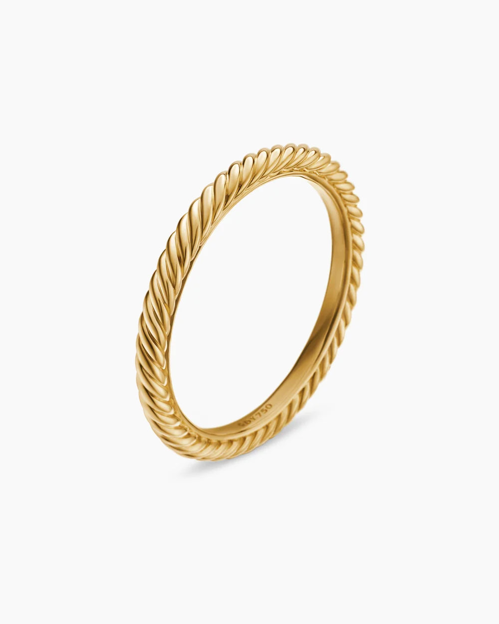 CABLE COLLECTIBLES STACK RING 18K Yellow Gold, 2mm