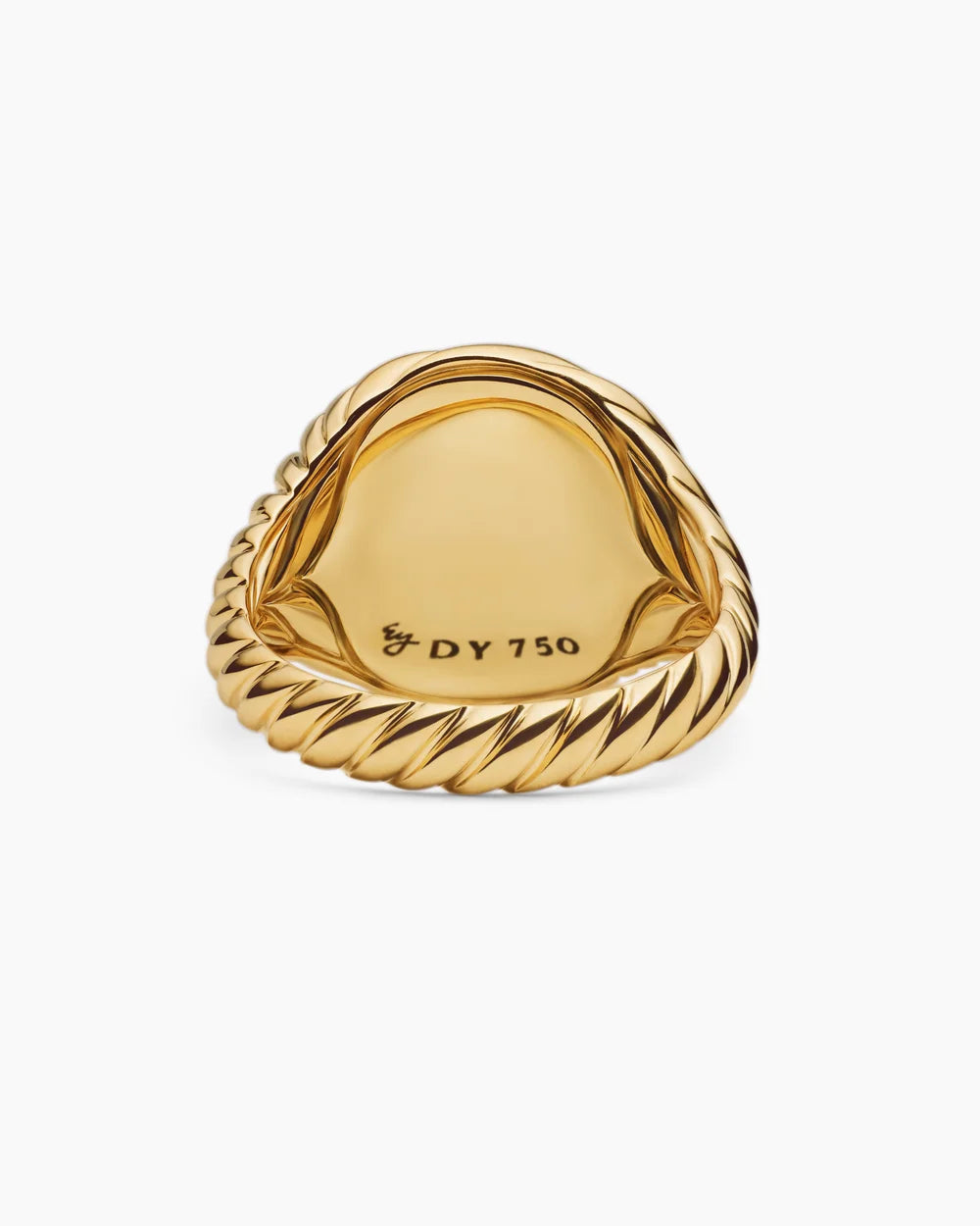 Sculpted Cable Pinky Ring 18K Yellow Gold, 13mm