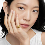 Sculpted Cable Pinky Ring 18K Yellow Gold, 13mm