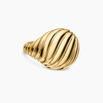 Sculpted Cable Pinky Ring 18K Yellow Gold, 13mm