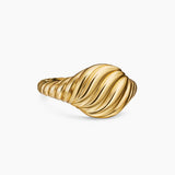 SCULPTED CABLE PINKY RING 18K Yellow Gold, 10mm