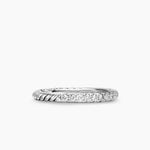CABLE COLLECTIBLES® STACK RING Sterling Silver with Diamonds, 2mm