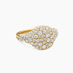 PAVÉ PINKY RING 18K Yellow Gold with Diamonds, 10mm