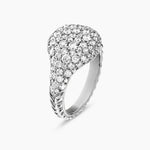 PAVÉ PINKY RING 18K White Gold with Diamonds, 10mm