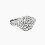 PAVÉ PINKY RING 18K White Gold with Diamonds, 10mm