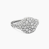 PAVÉ PINKY RING 18K White Gold with Diamonds, 10mm