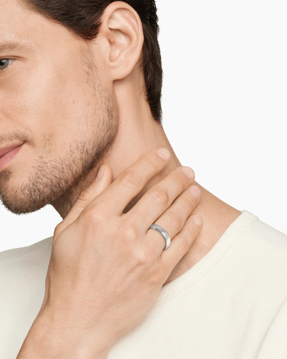 DY Classic Band Ring in 18K White Gold, 6mm