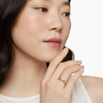 Petite Infinity Band Ring in Sterling Silver with 14K Yellow Gold, 4mm