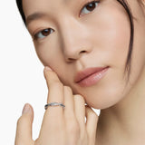 Petite Infinity Band Ring in Sterling Silver with Diamonds, 4mm