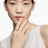 PETITE HELENA WRAP BAND RING Sterling Silver with 18K Yellow Gold and Diamonds, 4mm