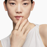 PETITE HELENA WRAP BAND RING Sterling Silver with 18K Yellow Gold and Diamonds, 4mm