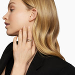 PETITE HELENA WRAP THREE ROW RING Sterling Silver with 18K Yellow Gold and Diamonds, 12mm