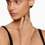 STARBURST RING Sterling Silver with Diamonds, 19mm