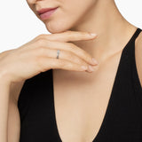 PETITE X RING Sterling Silver with Diamonds, 4mm