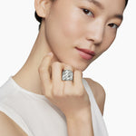 Sculpted Cable Ring in Sterling Silver, 21mm