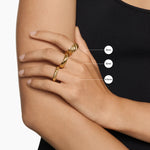 Sculpted Cable Band Ring in 18K Yellow Gold, 6mm