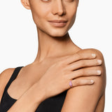 PETITE PAVÉ PINKY RING 18K Rose Gold with Pink Sapphires, 7mm