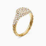 PETITE PAVÉ PINKY RING 18K Yellow Gold with Diamonds, 7mm