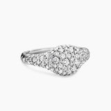 PETITE PAVÉ PINKY RING 18K White Gold with Diamonds, 7mm