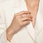 PETITE CABLE OPEN RING Sterling Silver with 14K Yellow Gold and Amethyst, 3.4mm