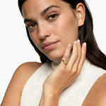 SCULPTED CABLE HEART PINKY RING 18K Yellow Gold, 9mm