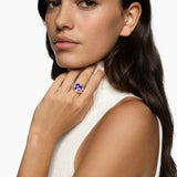 Albion® Ring Sterling Silver with 18K Yellow Gold and Amethyst, 11mm