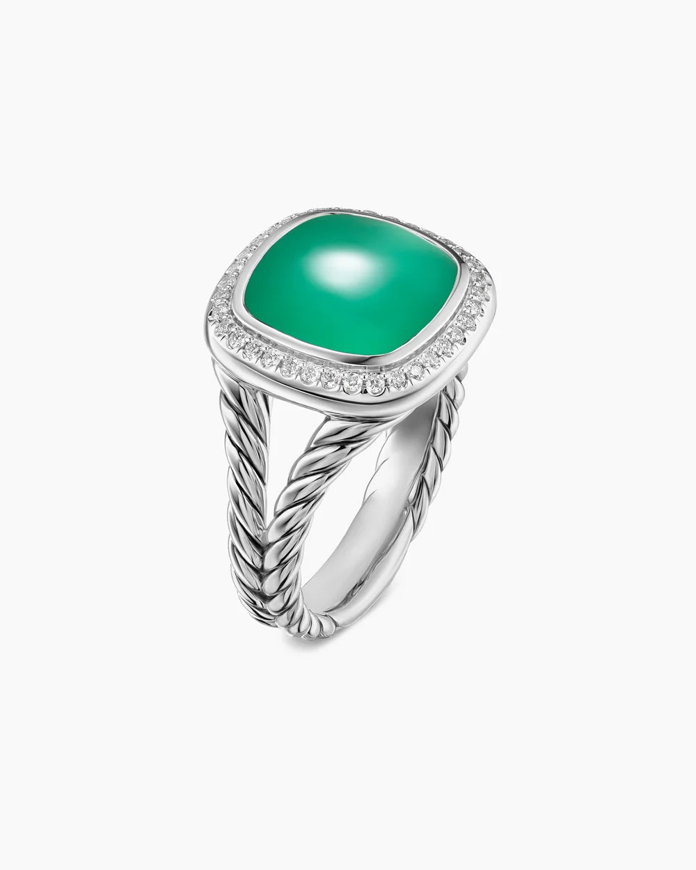 ALBION® RING Sterling Silver with Lagoon Orchid and Diamonds, 11mm