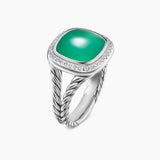 ALBION® RING Sterling Silver with Lagoon Orchid and Diamonds, 11mm