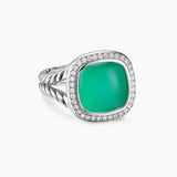 ALBION® RING Sterling Silver with Lagoon Orchid and Diamonds, 11mm