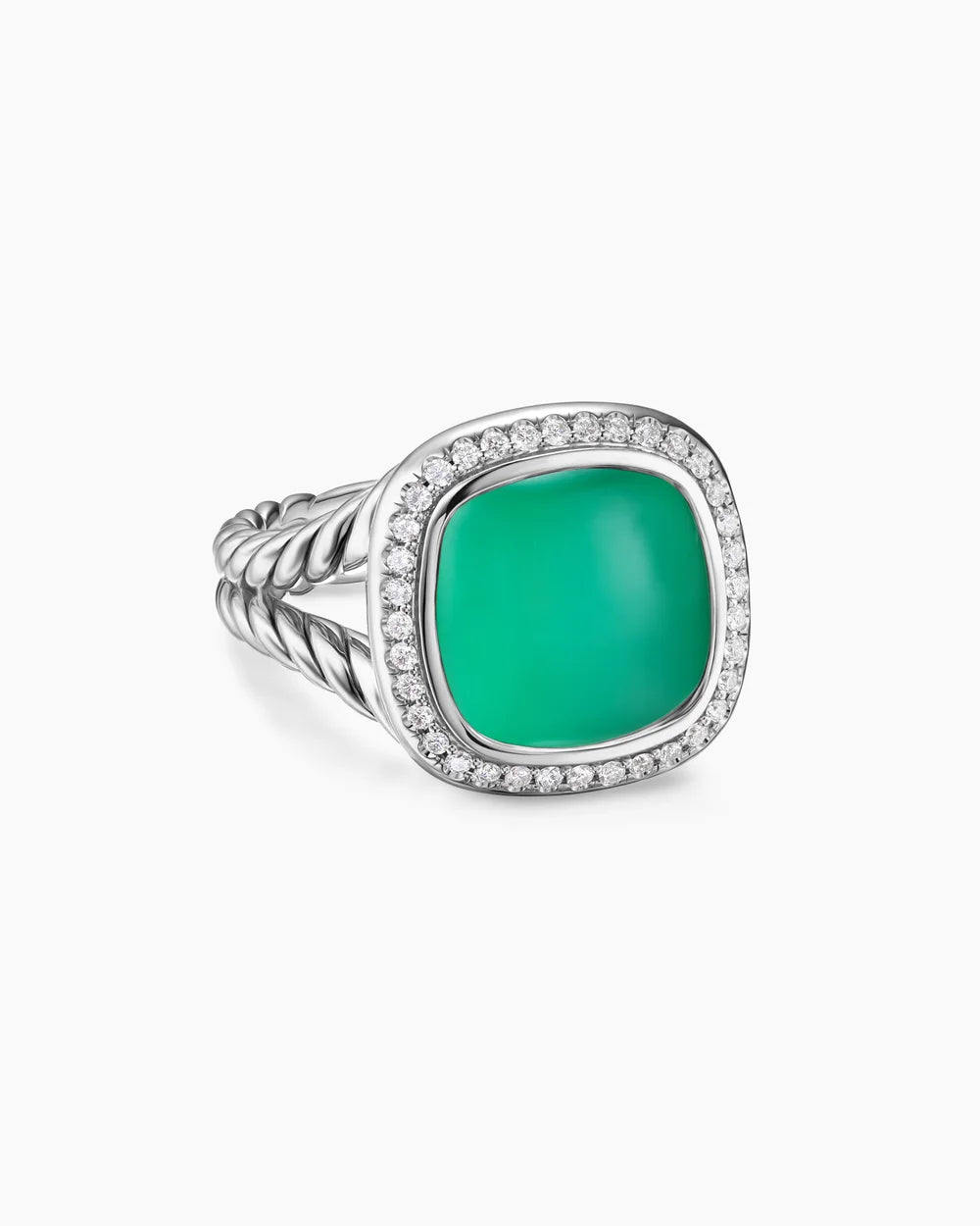 ALBION® RING Sterling Silver with Lagoon Orchid and Diamonds, 11mm