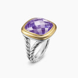 ALBION® RING Sterling Silver with 18K Yellow Gold and Amethyst, 15mm