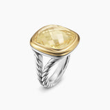 ALBION® RING Sterling Silver with 18K Yellow Gold and Champagne Citrine, 15mm