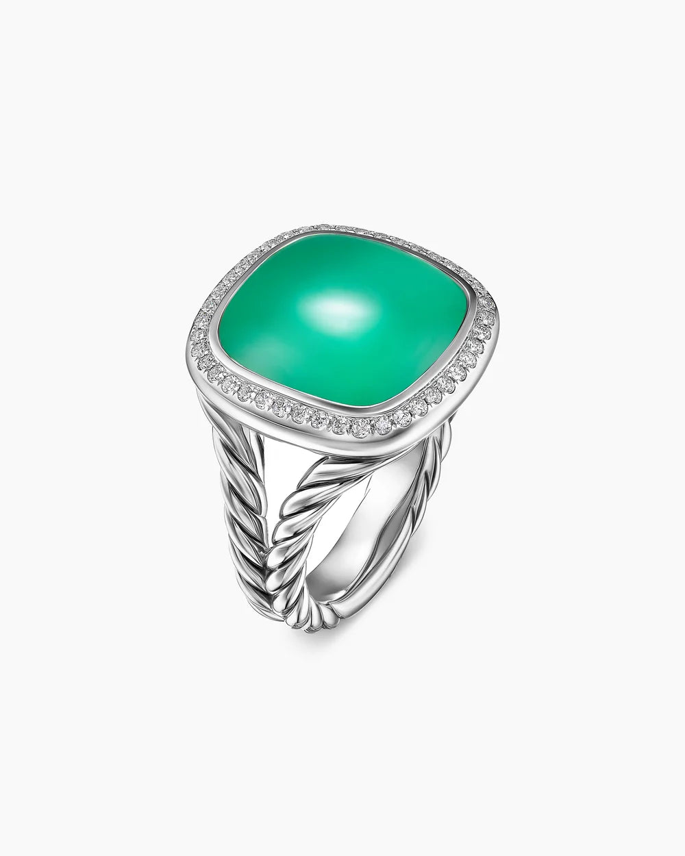 ALBION® RING Sterling Silver with Lagoon Orchid and Diamonds, 15mm
