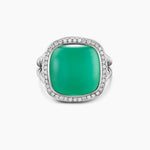 ALBION® RING Sterling Silver with Lagoon Orchid and Diamonds, 15mm