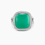 ALBION® RING Sterling Silver with Lagoon Orchid and Diamonds, 15mm