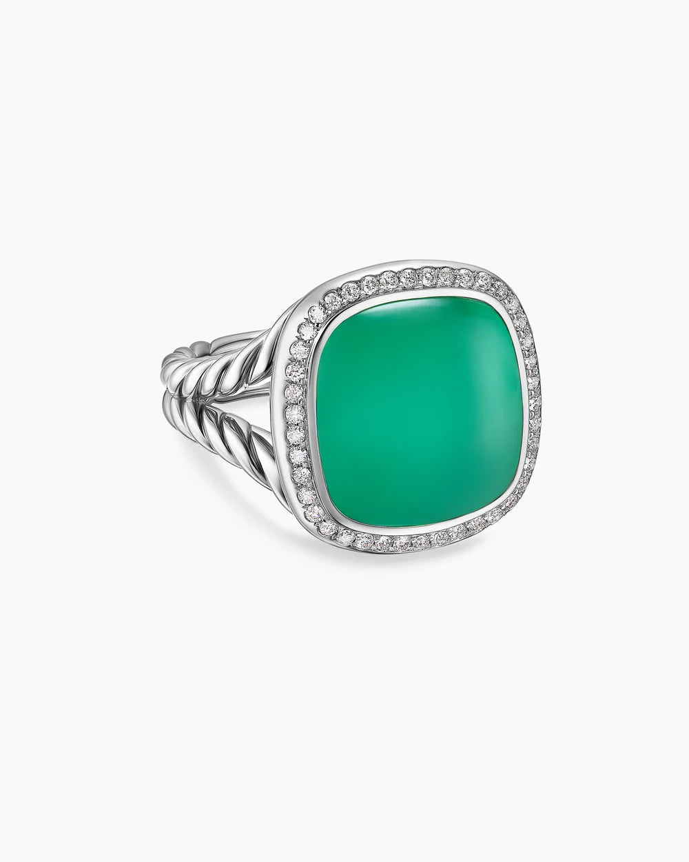 ALBION® RING Sterling Silver with Lagoon Orchid and Diamonds, 15mm