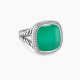 ALBION® RING Sterling Silver with Lagoon Orchid and Diamonds, 15mm