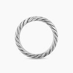 Cable Band Ring Sterling Silver, 3.4mm