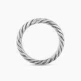 Cable Band Ring Sterling Silver, 3.4mm