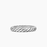 CABLE BAND RING Sterling Silver, 3.4mm