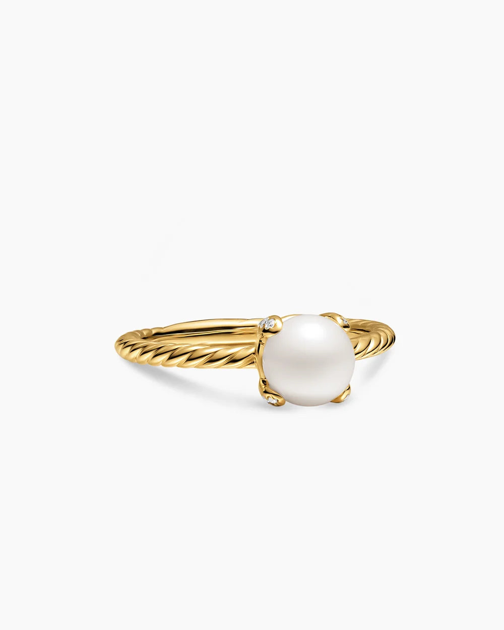 PEARL CLASSICS RING 18K Yellow Gold with Diamonds, 2mm