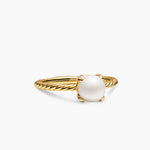 PEARL CLASSICS RING 18K Yellow Gold with Diamonds, 2mm