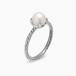 PEARL CLASSICS RING Sterling Silver with Diamonds, 2mm