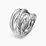 CROSSOVER FIVE ROW RING Sterling Silver, 17.5mm