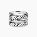 CROSSOVER FIVE ROW RING Sterling Silver, 17.5mm
